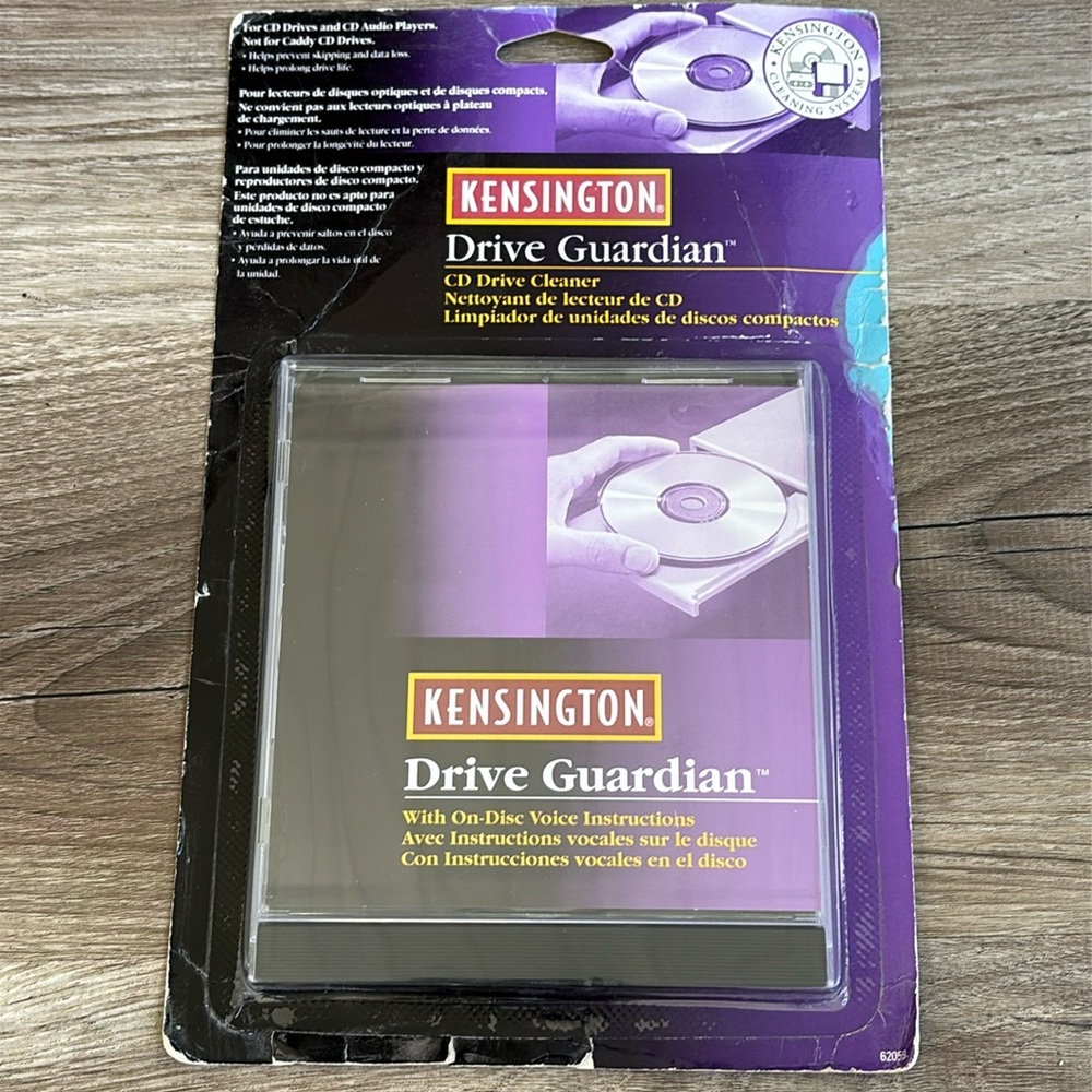 KENSINGTON Drive Guardian CD Drive Cleaner w/ On-Disc Voice Instruction 🆕